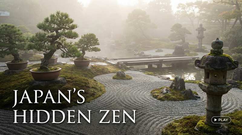 黑丝植物视频-日式禅意盆景视频
